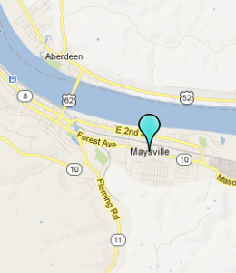 Map of Maysville, IN hotels