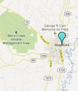Map of Bogalusa, LA hotels