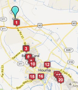 Map of Gray, LA hotels