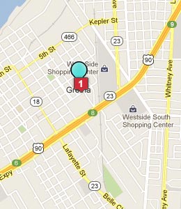 Map of Gretna, LA hotels