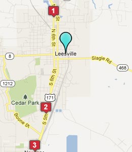 Map of Leesville, LA hotels
