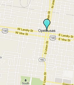 Map of Opelousas, LA hotels