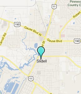 Map of Slidell, LA hotels