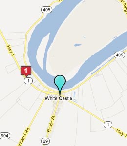 Map of White Castle, LA hotels