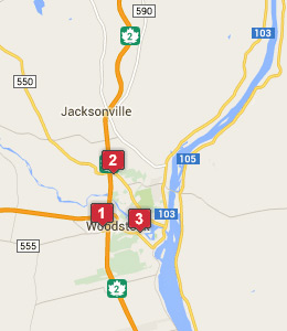 Map of Houlton, IN hotels
