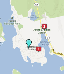 Map of Northeast Harbor, IN hotels