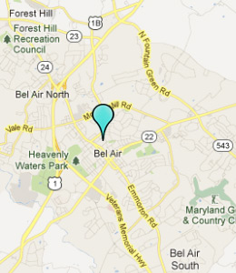 Map of Bel Air, IN hotels
