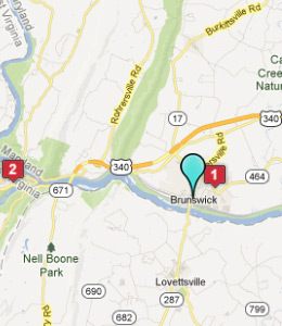 Map of Brunswick, IN hotels