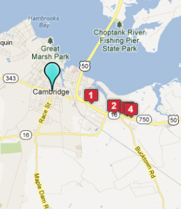 Map of Cambridge, IN hotels