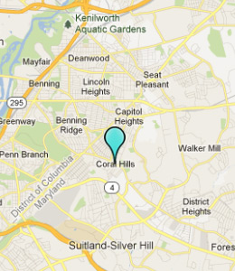 Map of Coral Hills, IN hotels