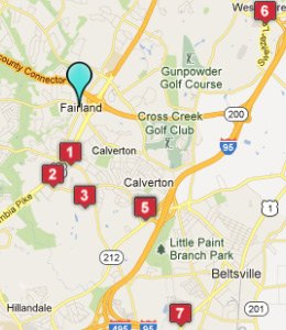 Map of Fairland, IN hotels