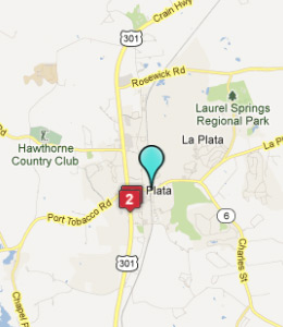 Map of La Plata, IN hotels