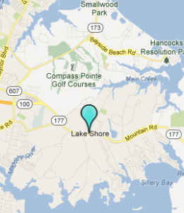 Map of Lake Shore, IN hotels
