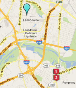 Map of Lansdowne, IN hotels