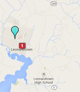 Map of Leonardtown, IN hotels