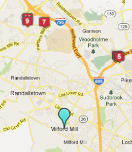 Map of Milford, IN hotels