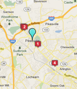 Map of Pikesville, IN hotels