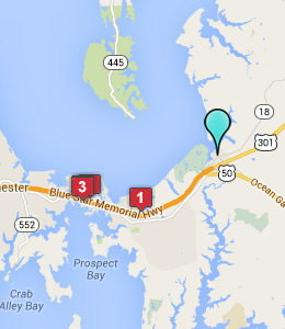 Map of Queenstown, MD hotels
