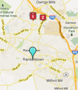 Map of Randallstown, IN hotels