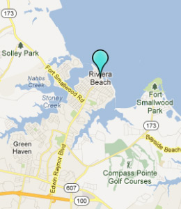 Map of Riviera Beach, IN hotels