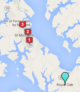 Map of Royal Oak, IN hotels