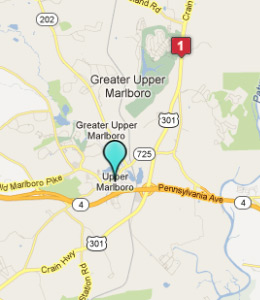 Map of Upper Marlboro, IN hotels