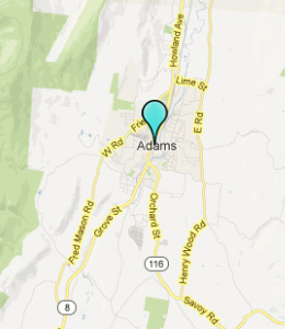 Map of Adams, IN hotels