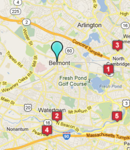 Map of Belmont, IN hotels