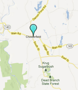 Map of Chesterfield, IN hotels