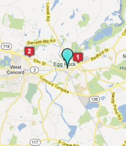 Map of Concord, IN hotels