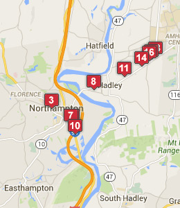 Map of Cummington, IN hotels