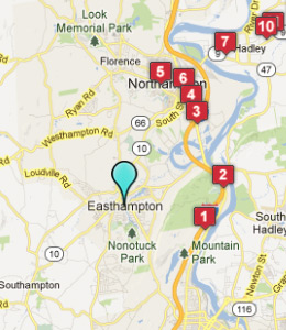 Map of Easthampton, IN hotels