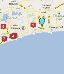 Map of Harwich Port, IN hotels