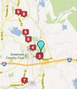 Map of Lee, IN hotels