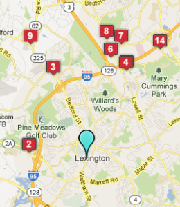Map of Lexington, IN hotels
