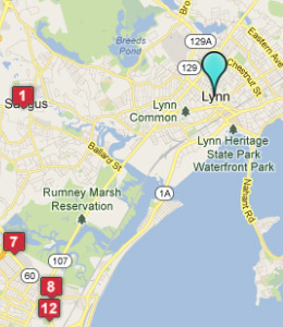 Map of Lynn, IN hotels