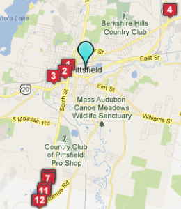 Map of Pittsfield, IN hotels