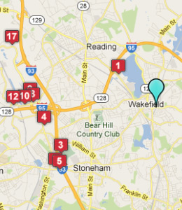 Map of Wakefield, IN hotels