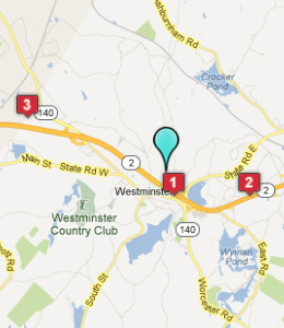 Map of Westminster, IN hotels