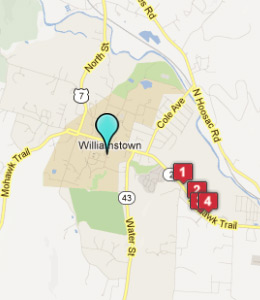 Map of Williamstown, IN hotels