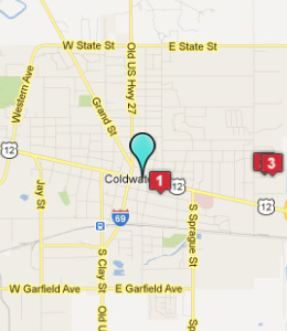 coldwater hotels mi map michigan motels near