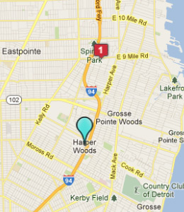 Map of Harper Woods, IN hotels