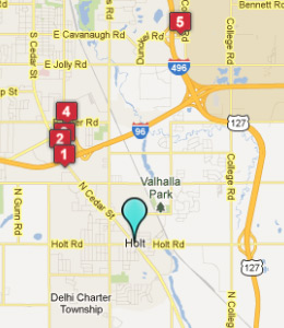 Map of Holt, IN hotels