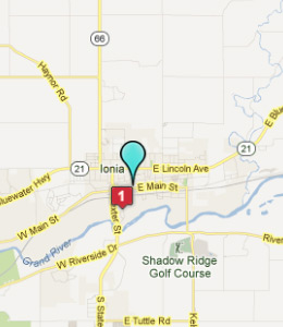 Map of Ionia, IN hotels
