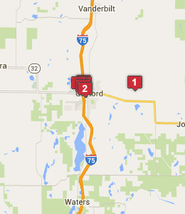 Map of Lewiston, IN hotels