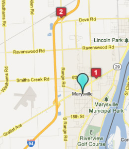 Map of Marysville, IN hotels