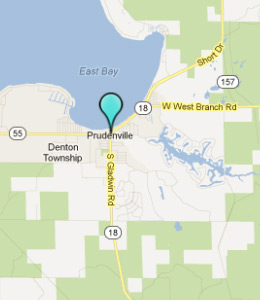 Map of Prudenville, IN hotels