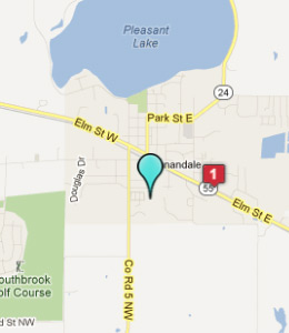 Map of Annandale, IN hotels