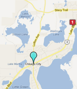 Map of Chisago City, IN hotels
