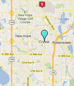 Map of Crystal, IN hotels